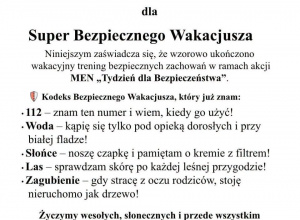 Tydzień bezpieczeństwa w klasie 1a