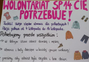 Plakat promujący akcję charytatywną