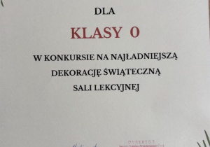 Dyplom dla grupy