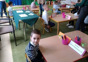 Arturek podczas udziału w konkursie
