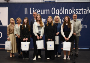 Grupa finalistów konkursu Ekoarbuz wraz ze swoimi opiekunami. Wród uczniów Ula Mruszczyk i p.Ewa Stańczak- Świderska
