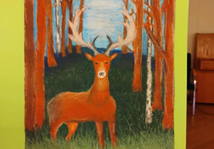 Eko-pocztówka Nadii Fajfer - jelonek w lesie