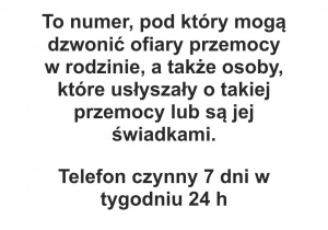 Ogólnopolski telefon dla ofiar przemocy w rodzinie "Niebieska Linia" - 801-120-002